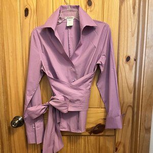 Italian Wrap Shirt, Lilac, size M